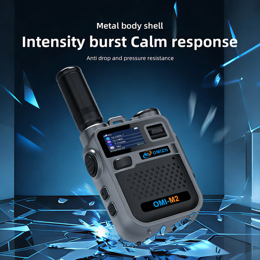 OMIZN M5 Global Walkie Talkie Unlimited Range, 4G LTE PoC Two Way Radio with AES256 Encryption Flashlight for Outdoor
