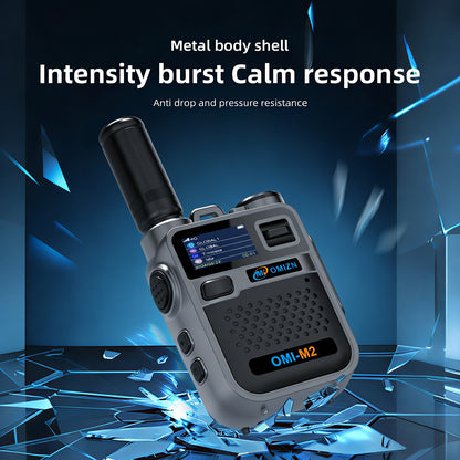 OMIZN M5 Global Walkie Talkie Unlimited Range, 4G LTE PoC Two Way Radio with AES256 Encryption Flashlight for Outdoor