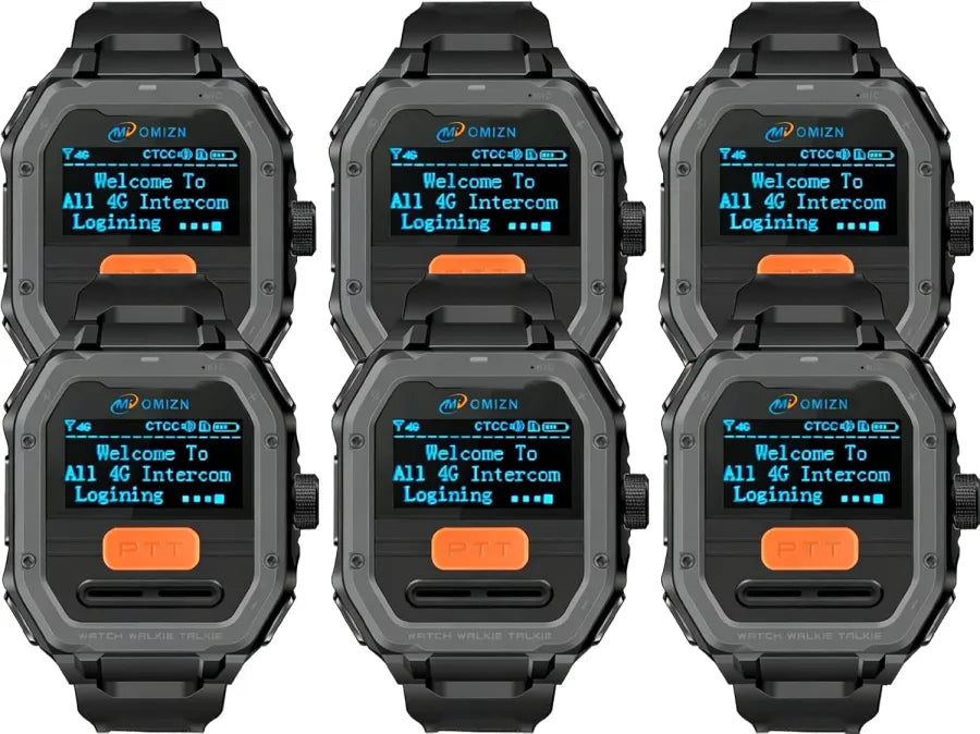 OMIZN GT5 Watch Walkie Talkie 4G Unlimited Range PoC Radios VOX Hands-Free IP65 AES256 Noise Reduction