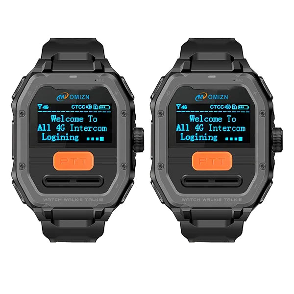 OMIZN GT5 Watch Walkie Talkie 4G Unlimited Range PoC Radios VOX Hands-Free IP65 AES256 Noise Reduction