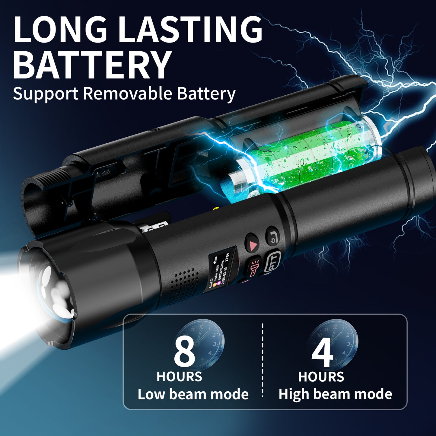 OMIZN S800 5000KM Professional Flashlight Style Two Way Radio with Power Bank Function, Long Range Walkie Talkie