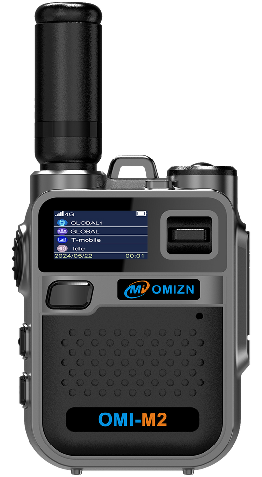 OMIZN M5 Global Walkie Talkie Unlimited Range, 4G LTE PoC Two Way Radio with AES256 Encryption Flashlight for Outdoor