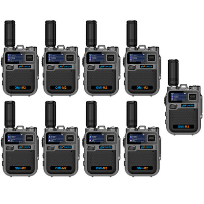 OMIZN M5 Global Walkie Talkie Unlimited Range, 4G LTE PoC Two Way Radio with AES256 Encryption Flashlight for Outdoor