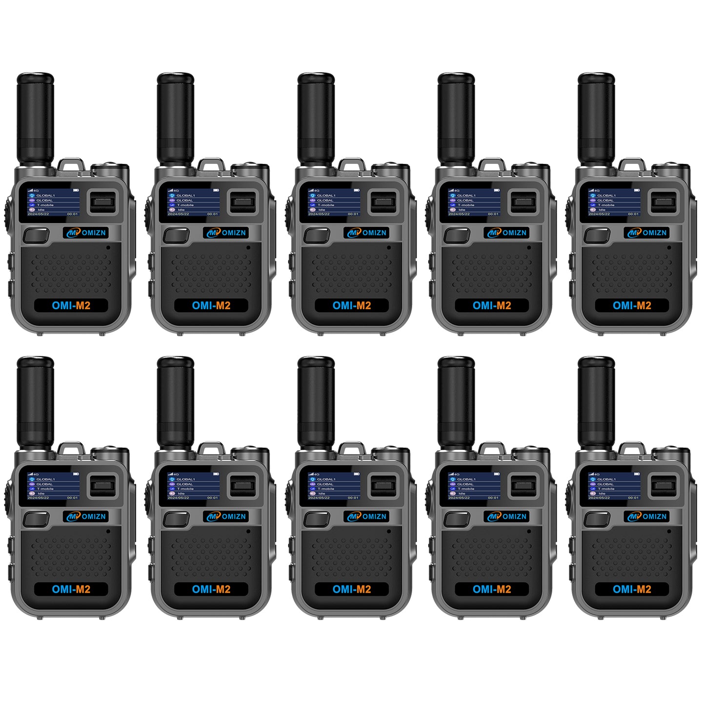 OMIZN M5 Global Walkie Talkie Unlimited Range, 4G LTE PoC Two Way Radio with AES256 Encryption Flashlight for Outdoor
